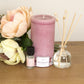 Pier 1 Pink Champagne 3X6 Mottled Pillar Candle