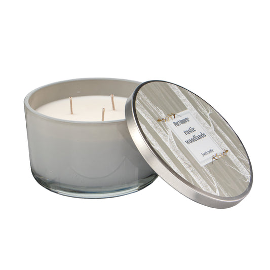 Pier 1 Rustic Woodlands 14oz Filled 3-Wick Candle